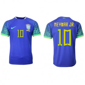 Herren Fußballbekleidung Brasilien Neymar Jr #10 Auswärtstrikot WM 2022 Kurzarm
